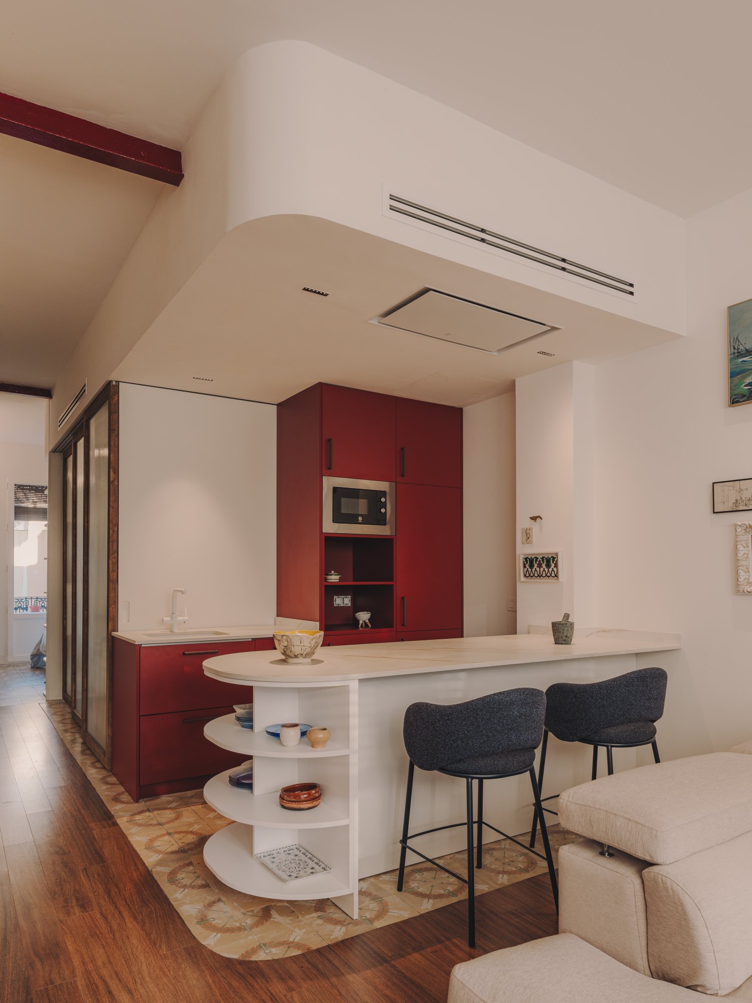 Estudio conectado con cocina