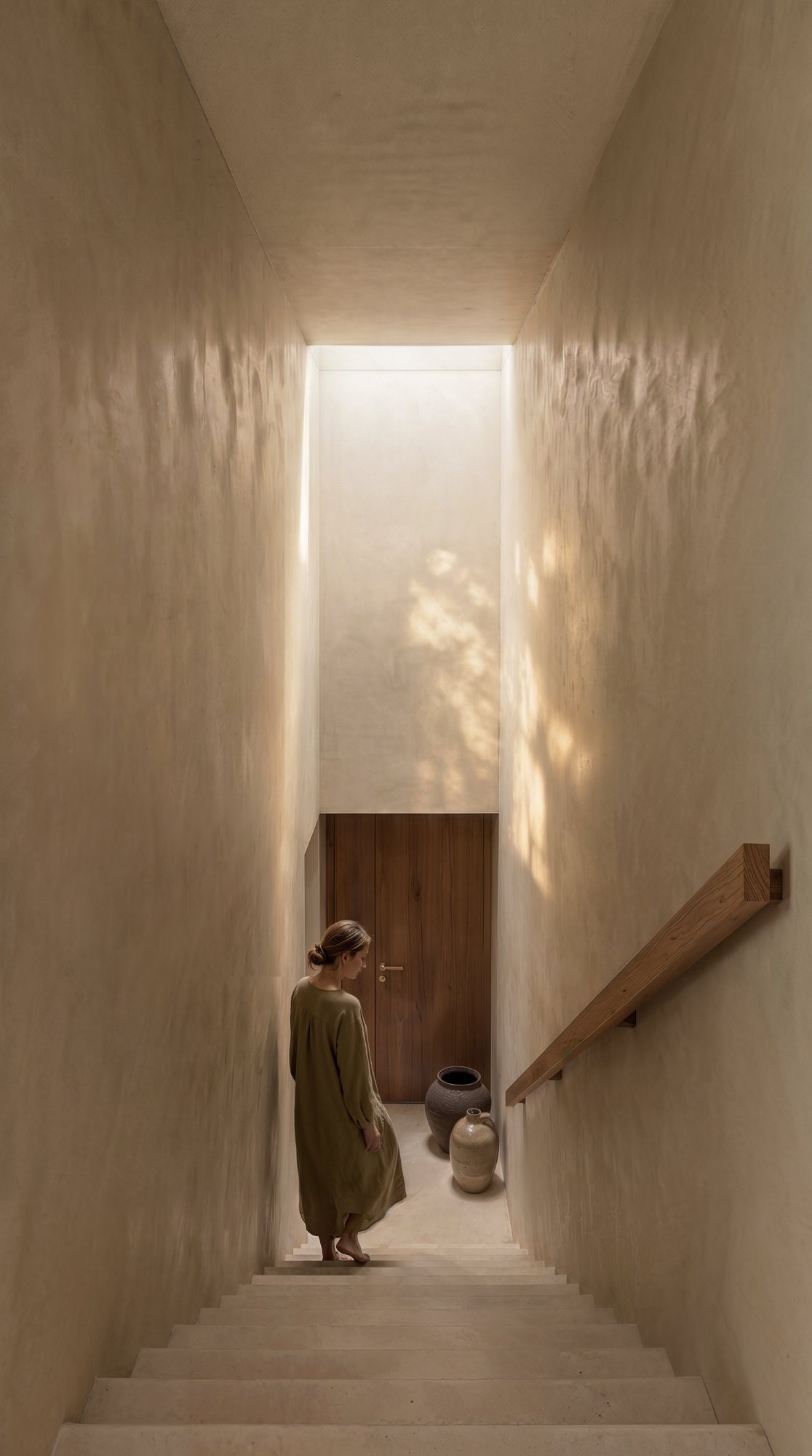 Escaleras hacia bajo